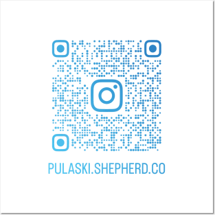 PSCSCo QR Code Ombre Light Blue to Dark Blue Posters and Art